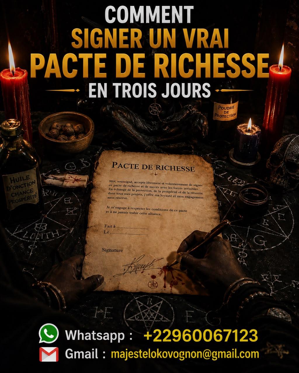 Signé un pacte avec le diable